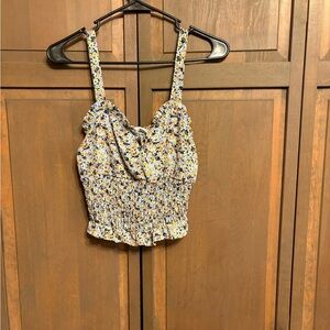 Floral Smocked Crop Top